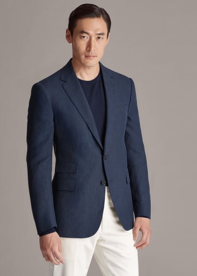 Blazer Ralph Lauren Hombre Azul Oscuro Marino - Gregory Linen - OAWLZ9725